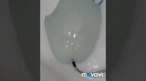 Надули резиновую перчатку водой!