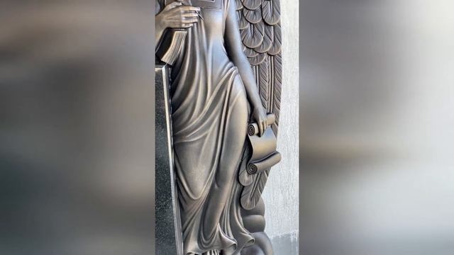 Памятник "Ангел со свитком", тонировка под старую бронзу смотреть онлайн