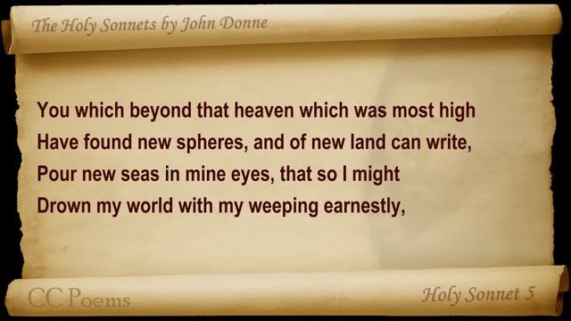 Holy Sonnet 05 by John Donne смотреть онлайн