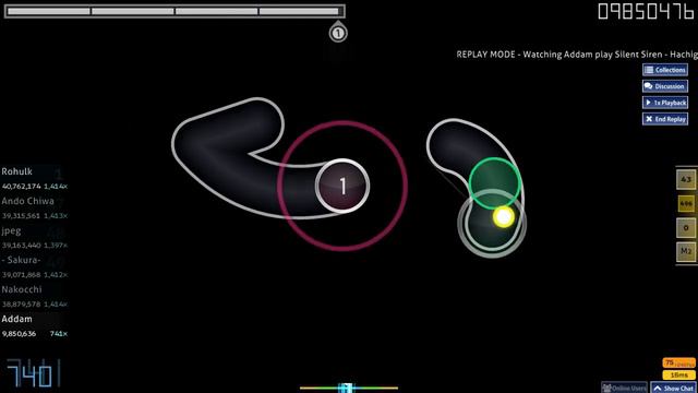 (osu!) Silent Siren - Hachigatsu no Yoru 99.55% acc FC смотреть онлайн