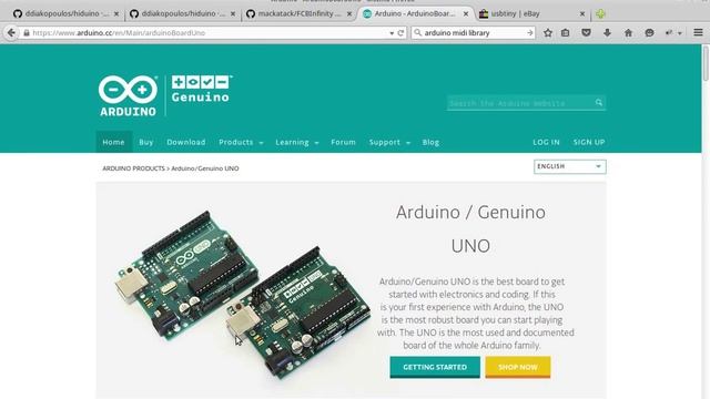 Arduino UNO or MEGA USB MIDI смотреть онлайн