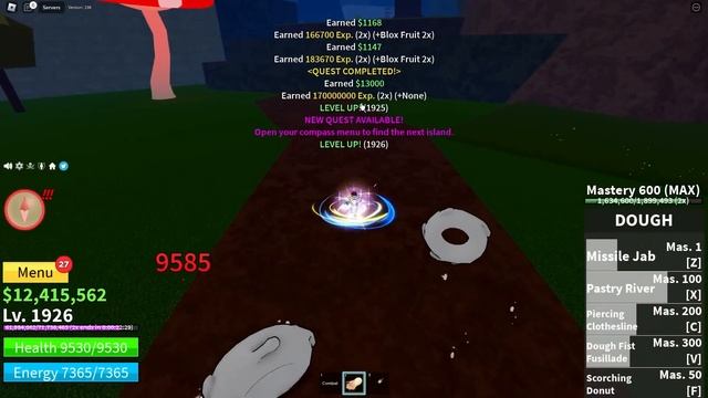 NOOB To PRO With AWAKENED DOUGH FRUIT (Level 1500 To Level 2450) In Blox Fruits смотреть онлайн