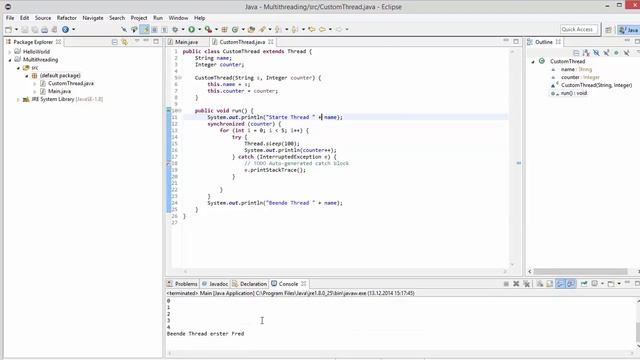 Java für Fortgeschrittene - Multithreading 2 - Synchronisation von Threads [GERMAN/DEUTSCH] смотреть онлайн