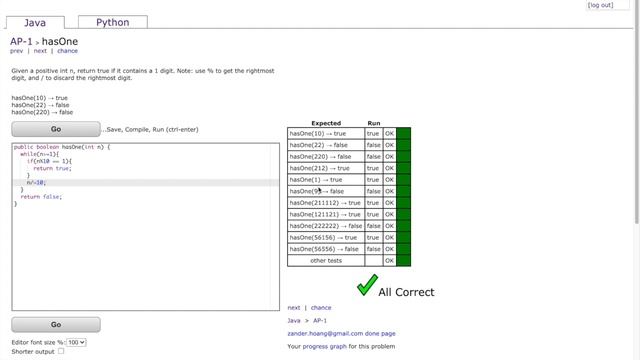 CodingBat(java) AP - 1 hasOne смотреть онлайн