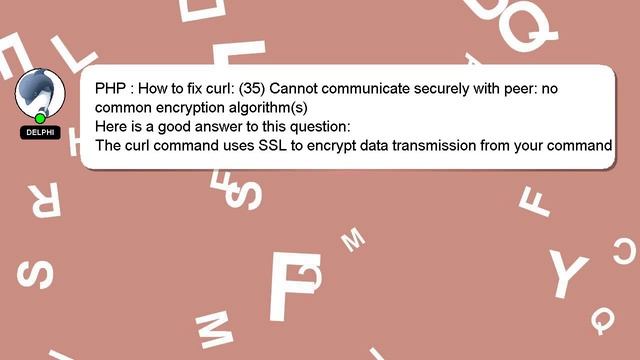 PHP : How to fix curl: (35) Cannot communicate securely with peer: no common encryption algorithm(s смотреть онлайн