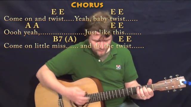 The Twist (Chubby Checker) Guitar Cover Lesson with Chords/Lyrics смотреть онлайн