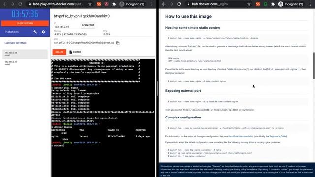 Run Nginx containers with Play With Docker смотреть онлайн