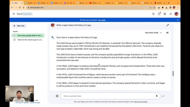 AI Comparison Video Chat GPT VS Bard смотреть онлайн