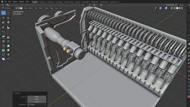 Spaceship Room Speed Modeling - Grid Modeler (blender addon) смотреть онлайн