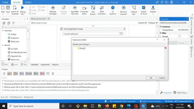 Write text from Excel worksheets into text files using UiPath смотреть онлайн