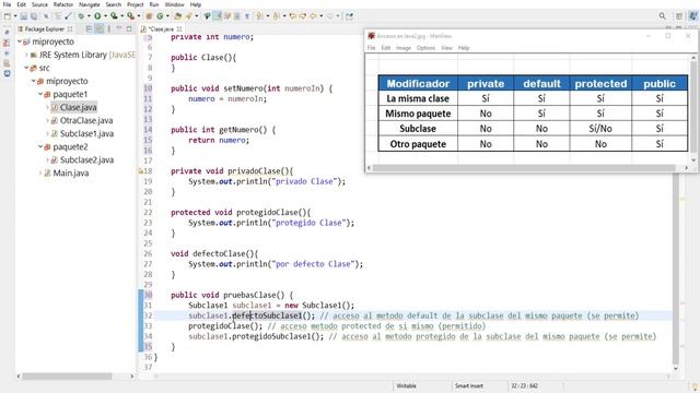 Modificadores Accesos en Java (public, private, protected y default) смотреть онлайн