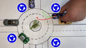 Проезд перекрёстка с круговым движением. Правила проезда по кольцу. Какие поворотники включать?