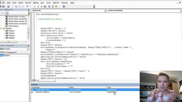 Excel Video 416 Debugging with the Watch Window смотреть онлайн