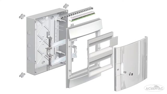 ABB Mistral65-18M - Бокс настенный на 18 модулей 430х250х155 - (1SLM006502A1203) смотреть онлайн