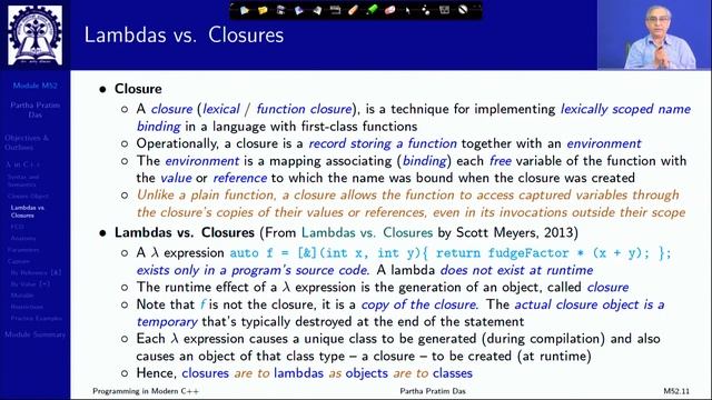 Lecture 52 C++11 and beyond General Features Part 7 Lambda in C++ 1 смотреть онлайн