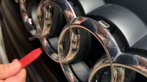 AUDI front bumper emblem removal! *straight to the point*
