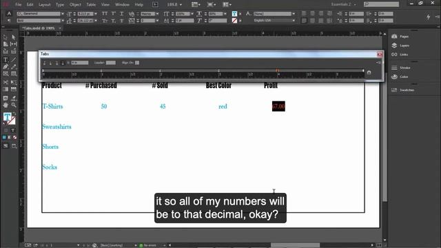 Working with Tabs in InDesign cc смотреть онлайн