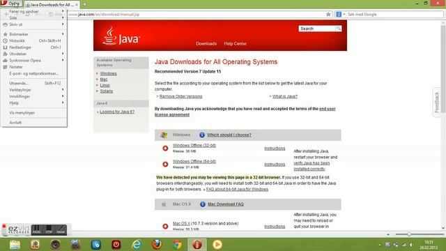 Installere Java på Windows 8 Opera смотреть онлайн