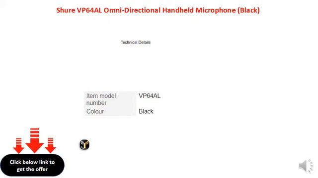 Shure VP64AL Omni-Directional Handheld Microphone (Black) смотреть онлайн