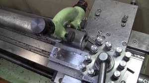 Токарный станок МН-80. Нарезание РЕЗЬБЫ В ТРУБЕ в ЛЮНЕТЕ
