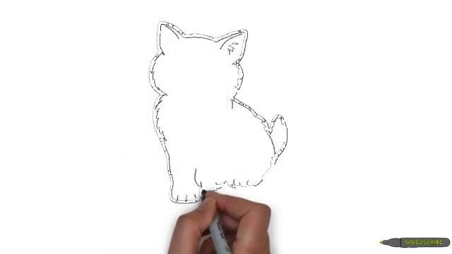 Рисованное видео. Как нарисовать котенка смотреть онлайн