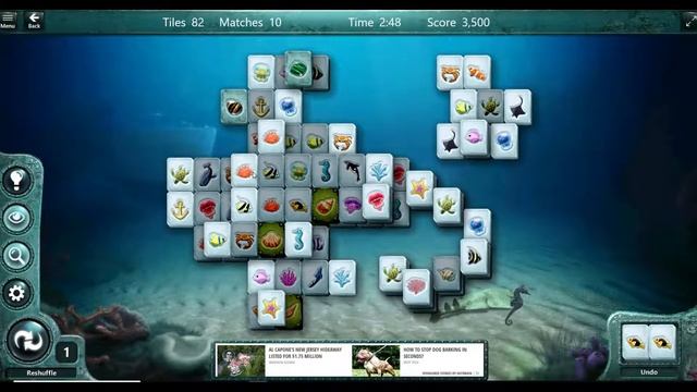 Ray Layout- Mahjong Expert Level-Underwater-Microsoft Mahjong смотреть онлайн
