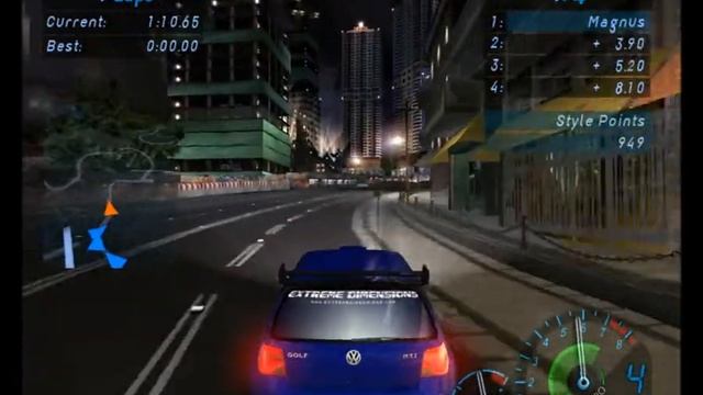 NFS Underground Golf GTI racing смотреть онлайн