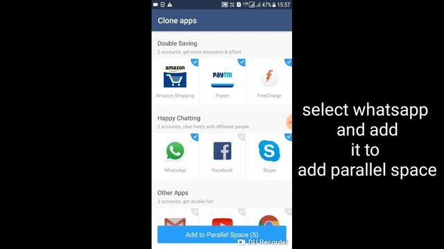 How to install 2 WhatsApp in 1 phone | Parallel Space - Multi Accouts ( no root) | смотреть онлайн