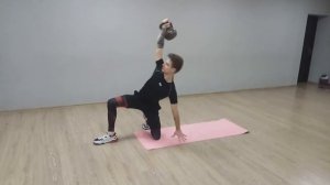 УПРАЖНЕНИЕ - ТУРЕЦКИЙ ПОДЪЁМ С ГИРЕЙ 16 КГ. И ЖИМ / ПОЭТАПНАЯ ТЕХНИКА