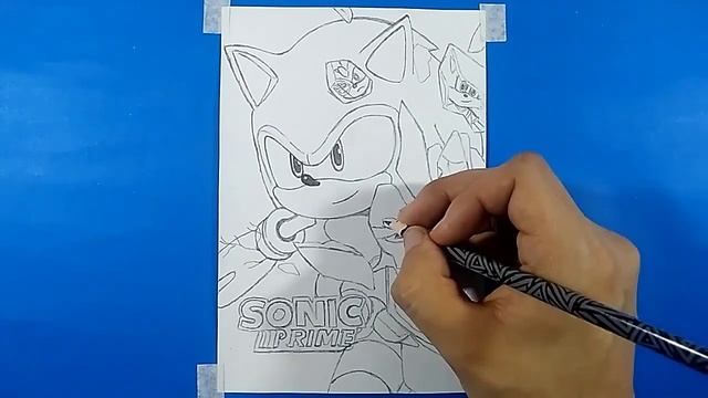 Dibujando a Sonic del póster de Sonic Prime | Drawing Sonic from Sonic Prime póster смотреть онлайн