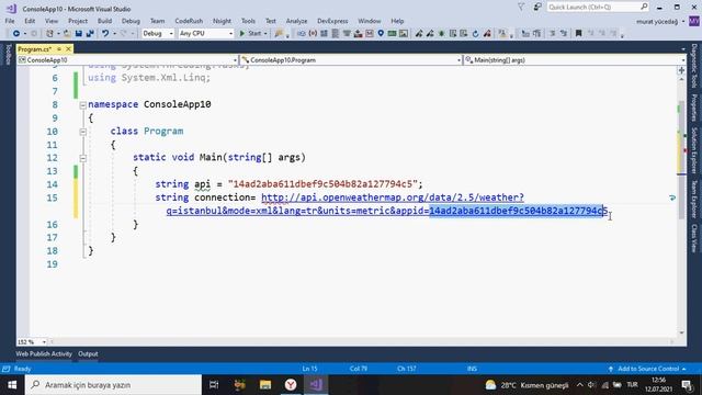 C# Ders 97 Api ile Hava Durumu Bilgisi Çekme openweathermap.org (ikinci 100) смотреть онлайн