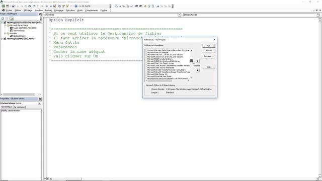 VBA - Comment créer un Gestionnaire Fichier (Module 1) смотреть онлайн