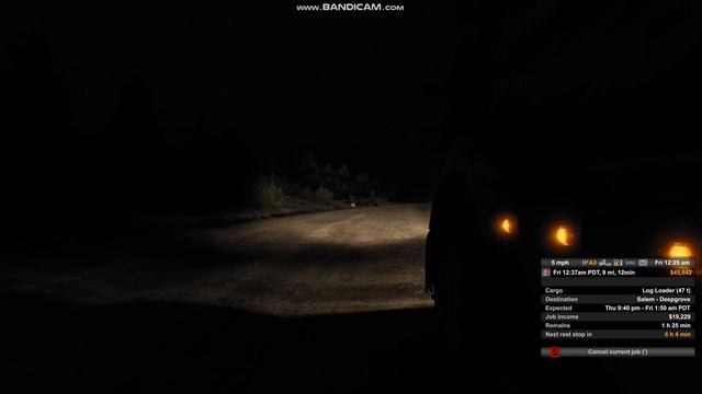 Volvo VNL Stuck on Hill Climbing, Midnight Delivery 47t Log Loader Cargo - American Truck Simulator смотреть онлайн