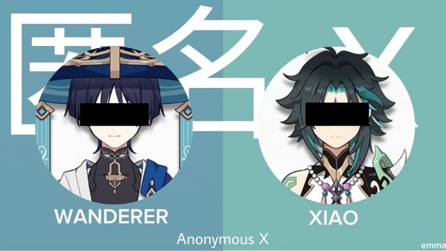 匿名 X (Anonymous M cover) Xiao & Wanderer Ai смотреть онлайн