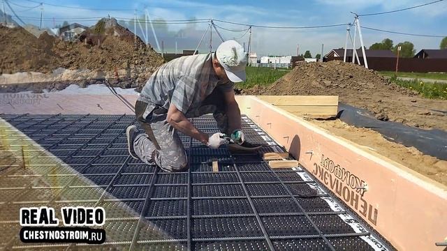 БАЛАШИХА. Армирование плитного фундамента...