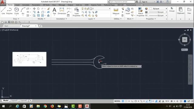 Drawing Fixed Key 2 Dimensions using AutoCAD 2017 смотреть онлайн