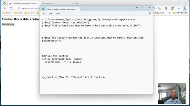 Python how to make a function with parameters. смотреть онлайн