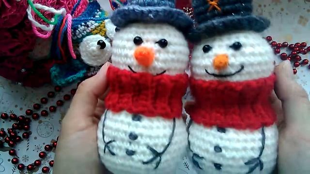 Предновогоднее видео. Вязанные игрушки. #Сова #Снеговик #Лиса #Амигуруми смотреть онлайн