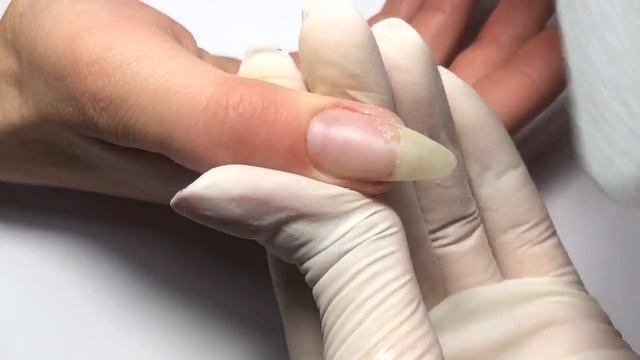 Ремонт ногтя // Ремон ворсинками // Ремонт трещины // Легкий способ смотреть онлайн