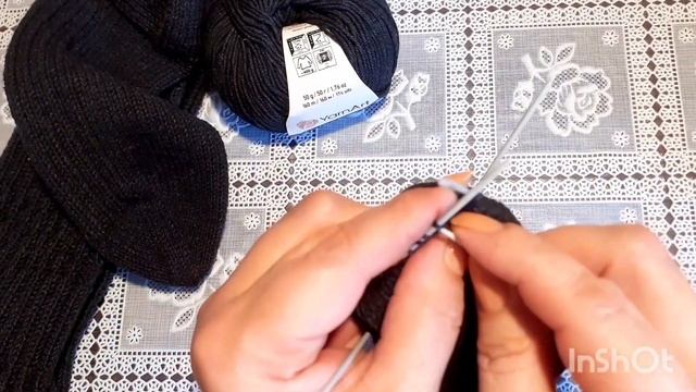 Как вязать мысок носка спицами || Мастер класс для начинающих смотреть онлайн