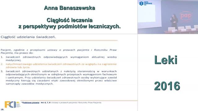 Ciągłość leczenia z perspektywy podmiotów leczniczych смотреть онлайн