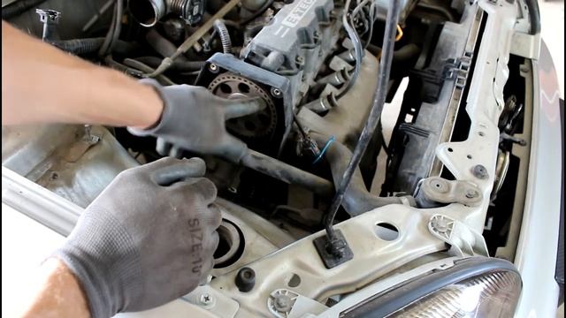 Замена термостата и ремня ГРМ 1часть Chevrolet Lanos Шевроле Ланос 2008 года смотреть онлайн