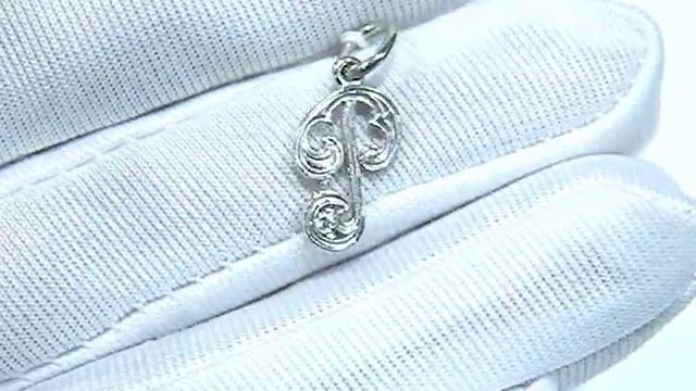 Серебряная подвеска, буква Р, 925 пробы с фианитом, 2200000355188 смотреть онлайн