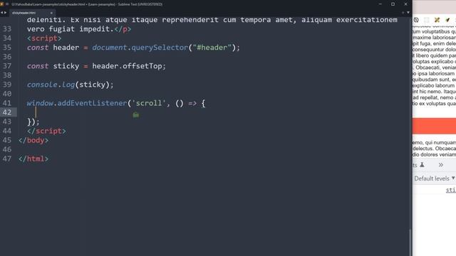 JavaScript Sticky Header Tutorial in Hindi / Urdu смотреть онлайн