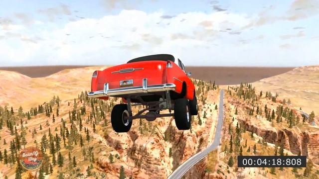 Retro Cars Defy Gravity in Epic BeamNG.drive Jumps! смотреть онлайн
