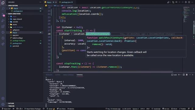 Aula 23.6 - Como acessar a posição do usuário - Curso React Native + Hooks смотреть онлайн