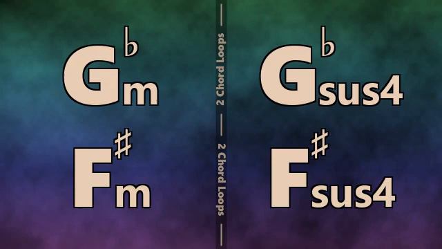 Gbm (F#m) to Gbsus4 (F#sus4) Backing Track смотреть онлайн