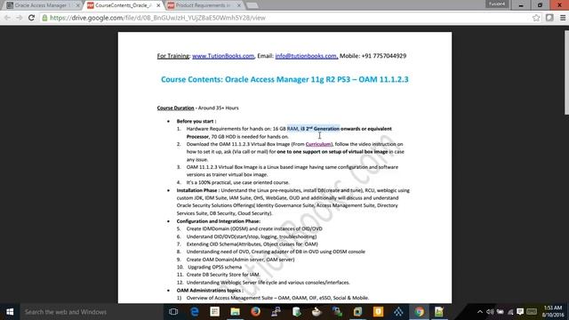 Oracle Access Manager (OAM 11.1.2.3) Self Paced Course Details смотреть онлайн