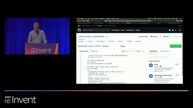 AWS re:Invent 2019: Continuous delivery to AWS with GitHub Actions (DOP322-S) смотреть онлайн