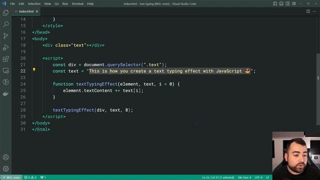 How to Easily Create a Text Typewriter Effect with JavaScript смотреть онлайн